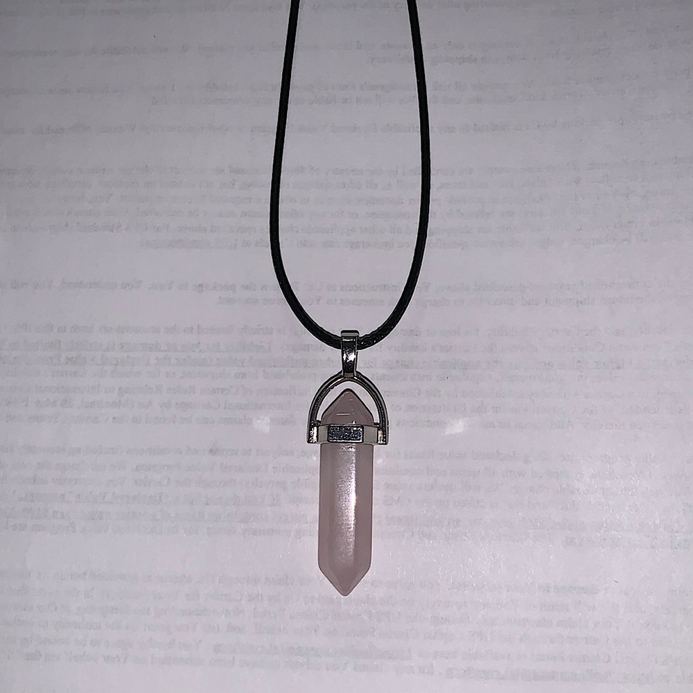 Crystal Necklace Gemstone Pendant Hexagonal